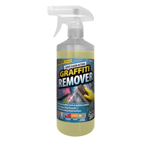 One Chem Graffiti Remover 500ml Fast Acting Paint Ink & Marker Remover for Brick Concrete Metal Plastic Wood & Stone Surfaces