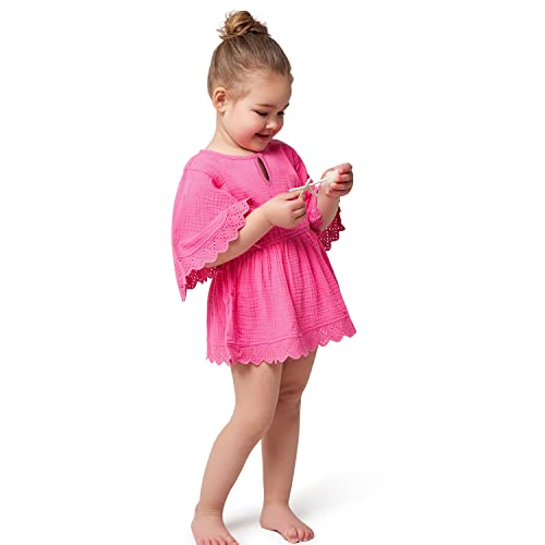 Gerber Baby and Toddler Girls Swim Cover Up, White, 0-3 Months - image 2