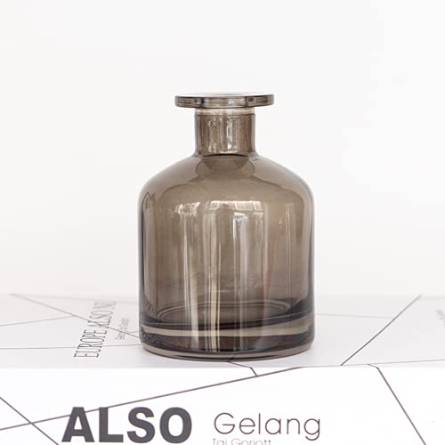 150Ml/5Oz Empty Glass Diffuser Bottle Diffuser Jars Aromatherapy Storage Container Fragrance Accessories Use For Diy Replacement Reed Diffuser Sets (Grey) #TOP2