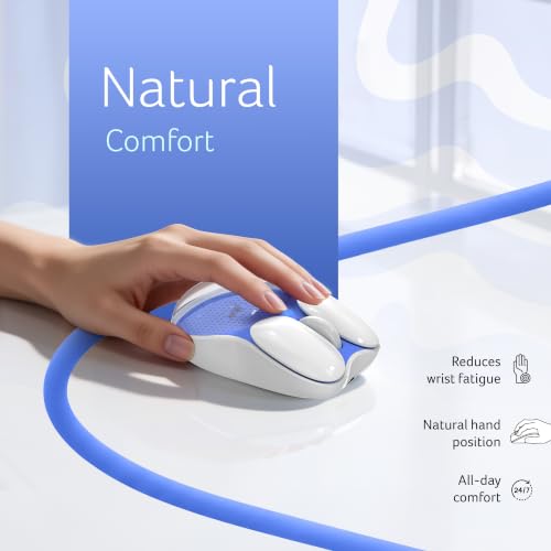 Image of Acer ErgoSoft Wireless Mouse | 2.4GHz + Dual Bluetooth 5.0 | Detachable Silicone Palm Rest & Clear Cover | 3-Level 1600 DPI | 7-Color Breathing Light | Rechargeable 400mAh Battery