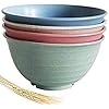 DUOLUV Unbreakable Cereal Bowls - Wheat Straw Fiber Lightweight Bowl Sets 4 - Dishwasher & Microwave Safe - for,Rice,Soup Bowls (30 OZ)