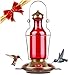BOLITE 18004 Hummingbird Feeder, Vintage Red Wine Bottle Hummingbird Feeders for Outdoors, 20 Ounces