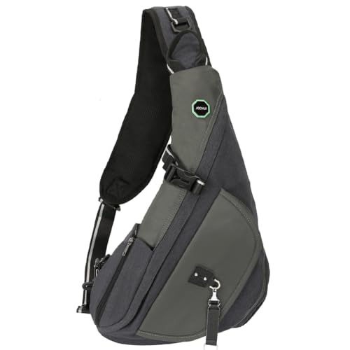 Kawei Knight Jochui Nylon Sling Bag Small Backpack Crossbody Bags Shoulder Bag Gray