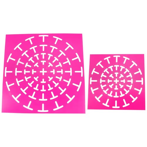 PIYANYO Conjunto de moldes de mandala com ferramentas de desenho de pontos, 16 peças, modelos reutilizáveis adequados para projetos de arte DIY de madeira de rocha e pintura em tela, 2 peças