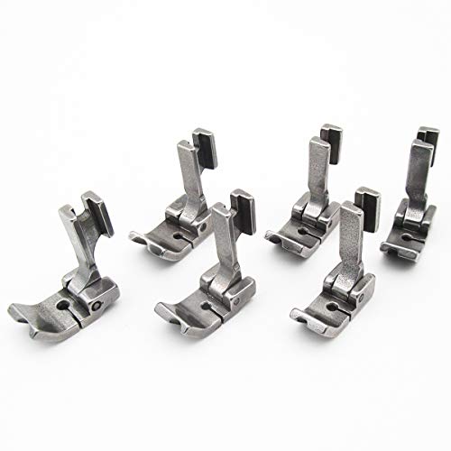 CKPSMS Brand -#P69LH+P69RH Set of High Shank Hinged Piping Feet Compatible with/Replacement for JUKI Brand Brother Brand Singer Brand Industrial Single Needle Sewing Machine(P69RH+P69LH 1/8+3/16+1/4)