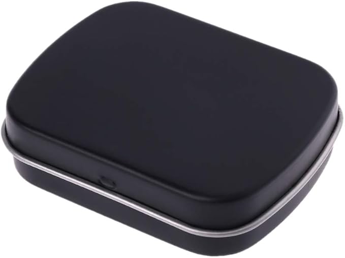 Chewing Gum Box Tinplate Storage Box with Lid Rectangular Empty