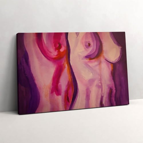 Peinture sur toile femme 60x40cm Wallfluent pour décoration salon