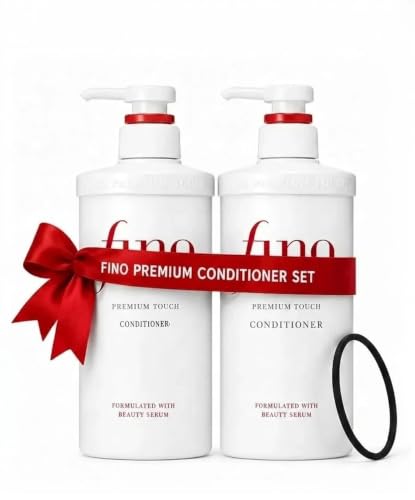 Fino Premium Conditioner 2 Pack with Hair Tie Set, Bundle image 3