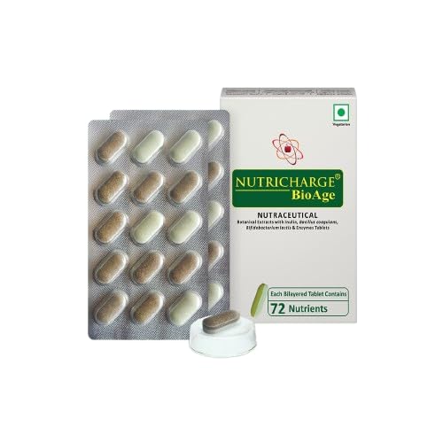 I Unique Nutricharge BioAge Nutraceutical Bilayer Tablets, 72 Nutrients | 10 Billion Probiotics, 53 Botanical Extracts, 16 Digestive Enzymes, Inulin Prebiotic, Vegetarian-picture-24