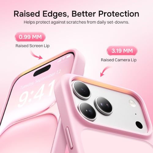 SuydanBox Magnetic for iPhone 17 Pro Max Case, Compatible with MagSafe, [Military Grade Drop Protection] Translucent Matte Shockproof Protective Phone Case for iPhone 17 Pro Max, Chalk Pink by SuydanBox - Used condition - Image 5