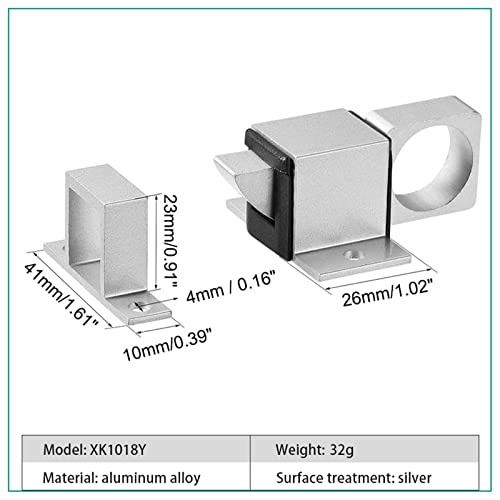Pestillo para puerta automático de aleación de aluminio en color plata 3