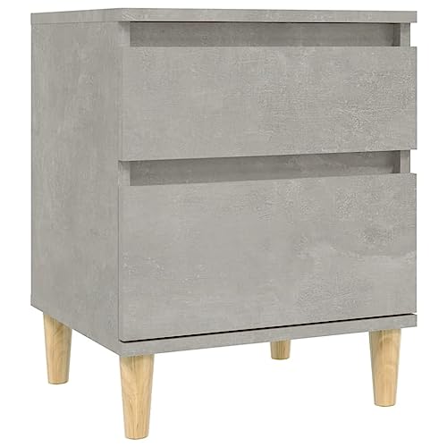 Table de chevet en bois massif gris pour en finir avec le désordre du lit - 6