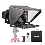 NEEWER X12 Aluminum Teleprompter with RT-110 Remote Control (Connected via Bluetooth on NEEWER Teleprompter App) & Carry Case, Compatible with iPad, iOS/Android Tablets, Smartphones, DSLRs (Gray)