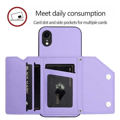 Étui portefeuille iPhone XR avec support rigide et étui iPhone 10R - 3