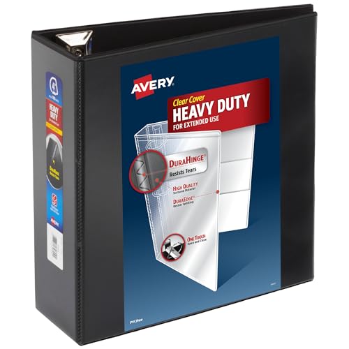 Avery Heavy-Duty 4 Inch Binders 3 Ring, View Binder, 4 Inch...