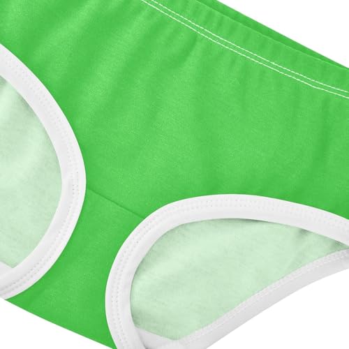 Joisal Lime Green Little Girl Panties Toddler Underwear Floral Cotton Durable Briefs Kids Undies 2t4