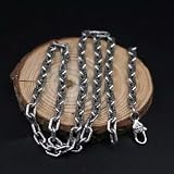 Collana in Argento 925 per Uomo, Catena a Maglie Larghe 5,5 mm, Lunghezza 20-28'', 22 Pollici, 35,21 g (±3)