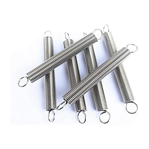 LUOYIMAO 67mm x 10mm x 1.1mm Metal Dual Hook Tension Spring Gray 10pcs Cover