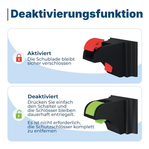 Hoffenbach Magnetische Kindersicherung 20 Schlösser + 4 Schlüssel – Schranksicherung & Schubladensicherung ohne Bohren… – Ansicht 5