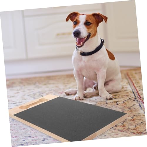 CVUTOVO Wooden Dog Nail Scratching Board Claw Grinding for Pets Natural Material Nail File for Dogs Protects Furniture from Damage - Thumbnail 2