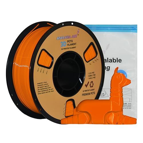 Ataraxia Art PETG Filament 1.75mm, 3D Printer Filament, 1 Kg Neat Winding Spool, Dimensional Accuracy ±0.02mm, with Fila