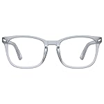MEETSUN Blue Light Blocking Glasses Women Men, Anti Eye Strain Headache (Sleep Better),Computer Glasses UV400 Lens (Transparent Grey Frame)