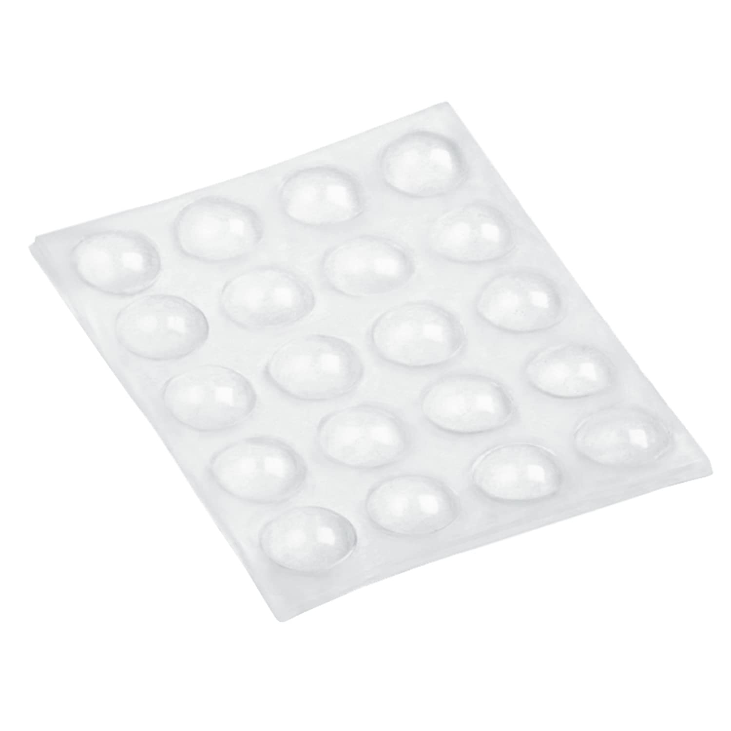 Amig Multicoloured - Adhesive Silicone Protective Drop | Furniture And Wall Protector From Bumps, Scratches And Scratches | Transparent Round Stoppers | Dimensions: Ø 8 X 2.5 Mm