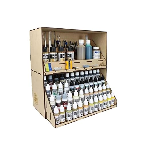 War World Gaming Soporte Organizador para Pinturas – Módulo Apilable con Cajones para Pinturas & Accesorios - Madera DM MDF Stand Organizar Estantería Miniatura Modelismo Seguimiento Envío