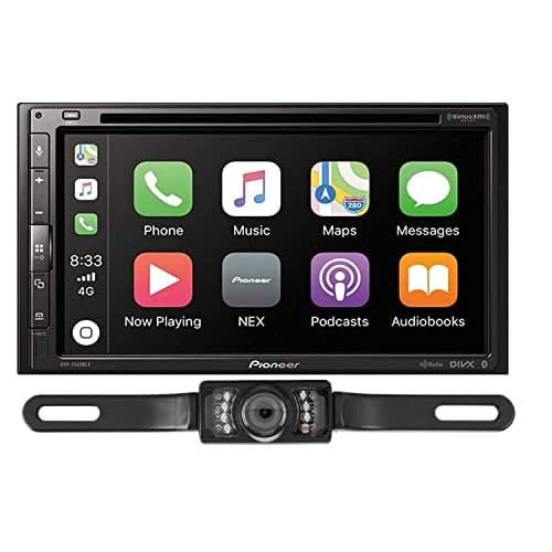 Pioneer AVH-2550NEX in Dash DVD Receiver with a License Plate Backup Camera and a Sound of Tri-State Lanyard Bundle (Renewed)