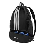 ONTYZZ Drawstring Sports Backpack Soccer Backpack Gym Bag Backpack Multifunctional Bag with Shoe Com