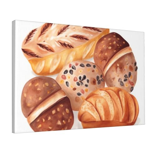 Toile murale pain JHLMN 30x45 cm pour décoration de cuisine et salon