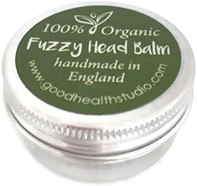 Fuzzy Head Balm, 100% ORGANIC, with headache soothing Lavender & Peppermint essential oils. For Him, For Her, For Kids. Handmade by Aromatherapist in Wiltshire, Ecofriendly, NO Preservatives