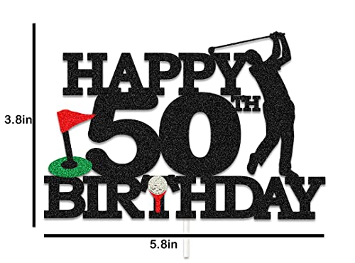 Golf Cake Toppers,50Th Happy Birthday Cake Toppers,Golf 50Th Happy Birthday Cake Decorations For Golf And 50Th Themed Birthday Party (50) #TOP1