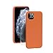 SmartDevil Funda para iPhone 11 Pro MAX + Protector de Pantalla, [Totalmente Protector] Funda de Goma de Gel de Silicona líquida Funda. Microfibra Forro Cojín para iPhone 11 Pro MAX-Naranja