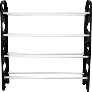 Dozzer Plastic Shoe Rack 4-Shelves Multi-Organizer Portable Footwear Stand