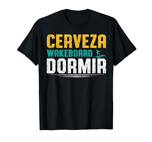 Cerveza Wakeboard Dormir Deporte Fiesta Hombre Mujer Regalo Camiseta
