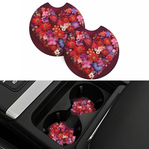 Portavasos para carro paquete x2, neopreno negro miniatura 7