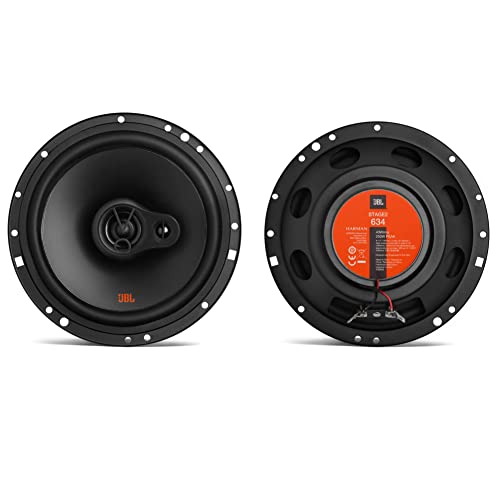 ZESTAW DO JBL STAGE2 634 2 współosiowe głośniki 3-drożne 6,5" 16,5 cm 165 mm 40 W RMS 250 W maks. impedancja 4 ohm 91 dB do samochodów czarny, para