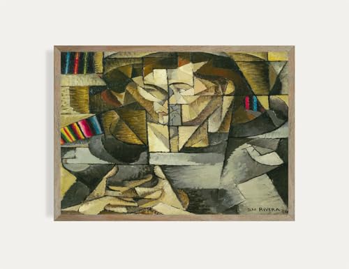 Vintage Oil Painting Poster of Abstract by Jacques Lipchitz entitled Diego Rivera | 11x17 12x18 16x24 24x36 Reproduction Unframed Print | Antique Old Style Gift | Rustic Home Office Decor