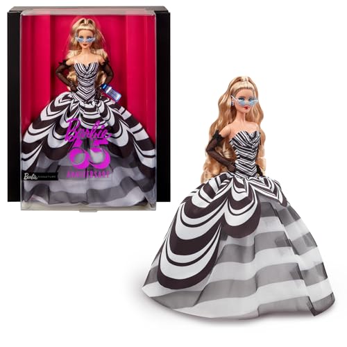 Barbie Signature 65 Aniversario Muñeca Rubia con Vestido de