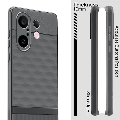 Image of amazon basics TPU Soft Back Cover for Vivo X200 FE 5G | Full Camera Protection | Flexible Shockproof Back Case for Vivo X200 FE 5G (Gray)