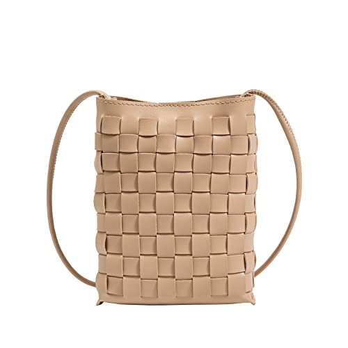 Image of Woven Small Crossbody Bags Cell Phone Purse for Women Teen Girls Small Shoulder Phone Bag