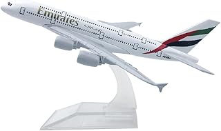 SUNSK Aircraft Model Alloy Airbus A380 Emirates Aircraft Metal Model 1/400 Scale Diecast Aircraft Model with Stand Miniatu...