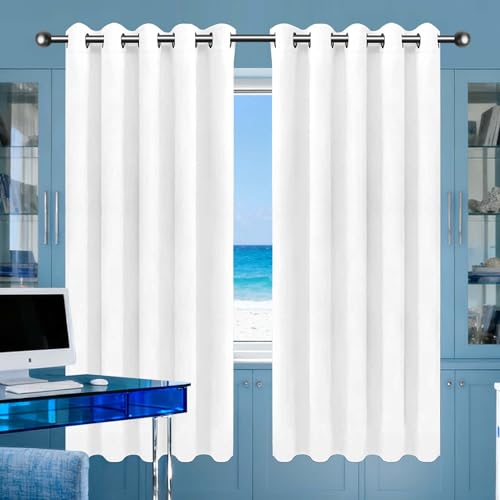 Rideau occultant 130 x 160 cm isolant thermique blanc pour maison - 2