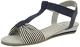  s.Oliver Damen 5-5-58200-24 T-Spangen Sandalen, Blau (Navy Comb. 891), 39