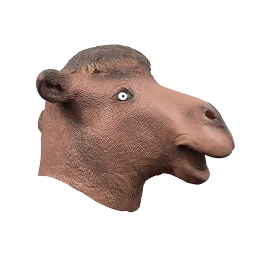 Máscara de camello realista, máscara de cabeza de animal, disfraz de Halloween, engañando, látex divertido, niños, adultos, fiesta, cosplay accesorios, látex para mujeres, realista, Halloween
