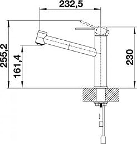 BLANCO AMBIS-S | Küchenarmatur aus massiv Edelstahl | Hochdruck | Mit herausziehbarem Schlauch | Wechsel von Klarstrahl in Brausestrahl | Keramik Kartusche | Gesicherte Wasserqualität & wassersparend