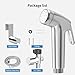 Shineforu Handheld Bidet Sprayer for Toilet, Bidet Sprayer Kit with Stainless Steel Hose for Feminine Wash, Adjustable Water Pressure Handheld Sprayer for Cloth Diaper Wash (Brushed Nickel)