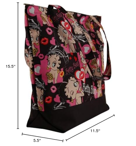 Bolso Tote Betty Boop negro múltiple miniatura 3
