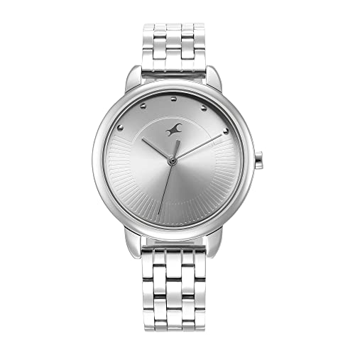 Fastrack Stunners Quartz Analog Silver Dial Silver Metal Strap Wa...